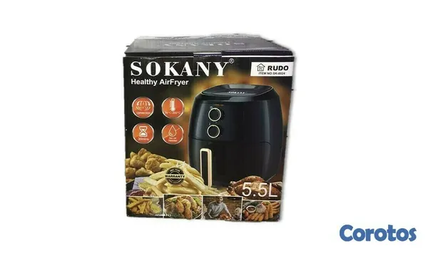 electrodomesticos - Freidora de Aire Air Fryer Sokany manual de 5.5 litros SK-8024, cocina saludable 2