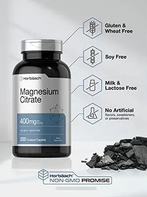 Salud y Equipamiento Médico - Citrato De Magnesio 400 Mg 200 Cap Horbaach 3