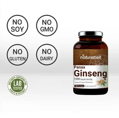 Salud y Equipamiento Médico - Ginseng Rojo Coreano 2,250 Mg Por Porcion, 240 Capsulas 4
