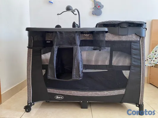 muebles - Corral Cuna para Bebé Marca Börn + Colchón Incluido – ¡Excelente Estado!
 2