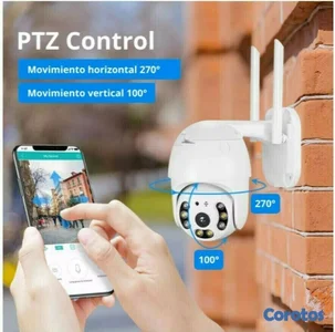 Cámara wifi de exterior PTZ YOOSEE, gira 360 grados soporta sol y agua