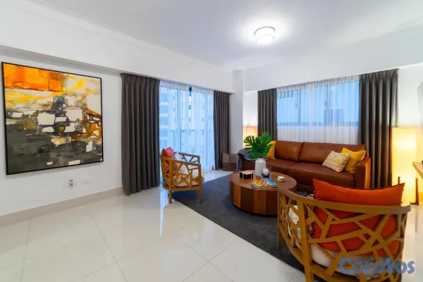 apartamentos - Apartamento amueblado en alquiler en Evaristo Morales, Santo Domingo 3