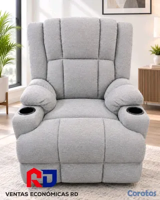 muebles y colchones - Sillón Reclinable Con Portavasos - Nuevo / Comodidad Garantizada 3