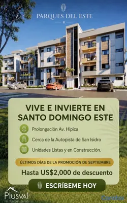 apartamentos - Venta de apartamentos a  pasos de San Isidro,fideicomiso Asociacion Popular. 2