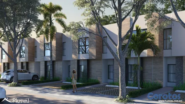 casas - Moderna Casa Tipo Townhouse de 2 Habitaciones en venta - Vista Cana 7