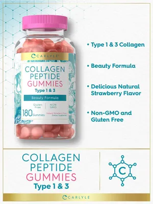 Salud y Equipamiento Médico - Gomitas De Peptidos De Colageno Carlyle De 180 Unidades 3
