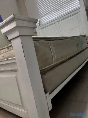 muebles y colchones - cama en roble auténtica con colchón incluido  5