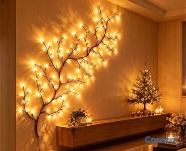 Ramas de Luces Navideñas Amarillo Cálido Elegante y Hermosa 🌺🌺👌