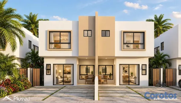 casas - VILLAS TIPO DUPLEX DE 3 HAB EN DOWNTOWN PUNTA CANA I RESIDENCIAL BAVARO PC 4