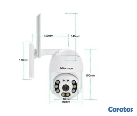 camaras y audio - Cámara wifi de exterior PTZ YOOSEE, gira 360 grados soporta sol y agua 6