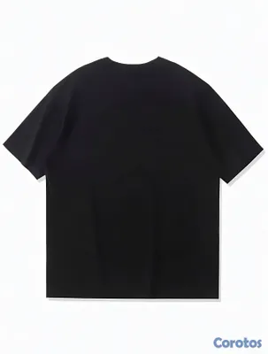 ropa para mujer - Camiseta Oversize Negra Estilo Streetwear / Y2K (Estampado Rosa) 3