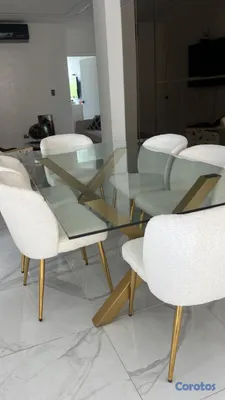 muebles y colchones - comedor de 6 sillas como nuevo  3