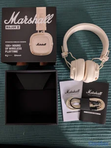 Audífonos Bluetooth y cable Marshall Major V Cream Nuevos Open Box Originales 