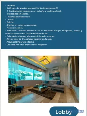 apartamentos - En Alquiler Apartamento Amueblado Ens. Piantini 6to Nivel De 3 Habitaciones 2