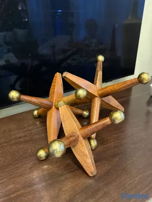 decoración y accesorios - Trío decorativo de Jacks en madera  2