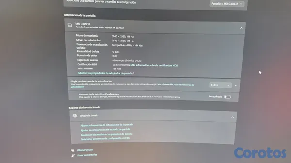 computadoras y laptops - Monitor Gamer MSI 4K 144HZ G321CU es 4K Nativo 3