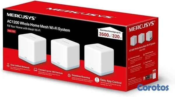 accesorios para electronica - ROUTER MERCUSYS, HALO H30 (3-PACK) 3 UNIDADES TP-LINK MERCUSYS, 1200 MBPS 3