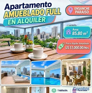 Apartamento en ALQUILER - AMUEBLADO - Ens. PARAISO