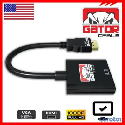 accesorios para electronica - CABLE ADAPTADOR HDMI A VGA -  1080P, HDTV, PC, PS3, DVD 4