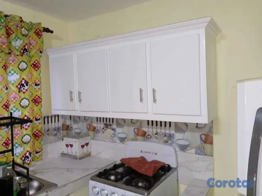 muebles y colchones - Gabinete de cocina blanco  3