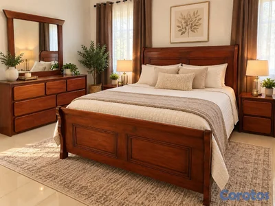 ✨ ¡SE VENDE HERMOSO JUEGO DE HABITACIÓN EN CAOBA C
