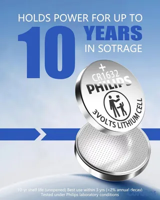 otros electronicos - PILAS DE LITIO PHILIPS CR1632 – 3V 3