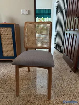 muebles y colchones - 2 Hermosas sillas de madera y pajilla (NUEVAS) 4