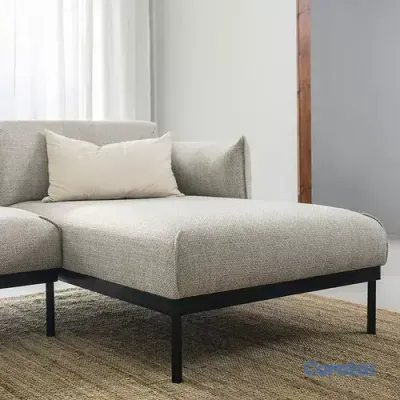 muebles y colchones - ÄPPLARYD sofá 4 plazas con chaiselongue, Lejde gri 5
