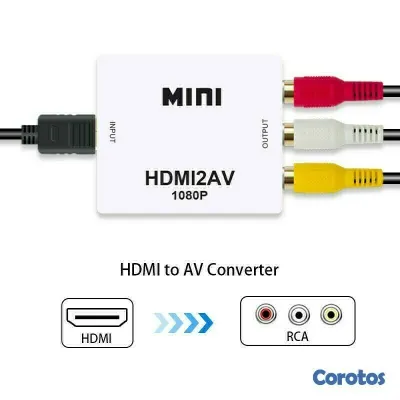 otros electronicos - Convertidor adaptador HDMI a RCA (audio y video) 2