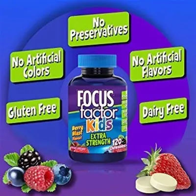 Salud y Equipamiento Médico - Focus Factor Kids Super Fuerte Vitaminas Para La Memoria 120 2