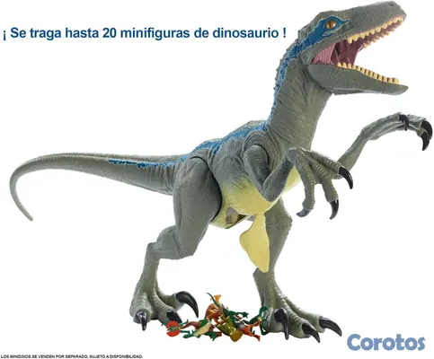 juguetes - Jurassic World Velociraptor Blue Supercolosal, din 2
