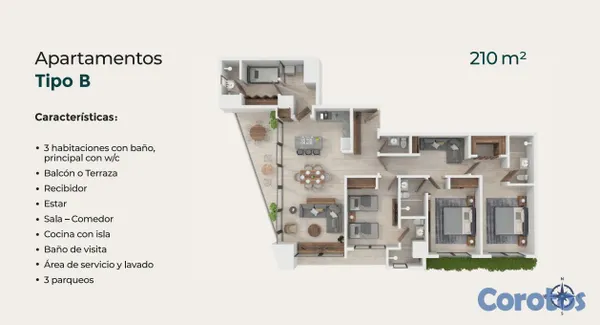 apartamentos - Apartamentos de lujo en Los Cacicazgos, Santo Domingo 4