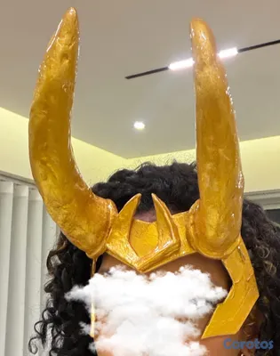 joyas, relojes y accesorios - Cuernos dorados de Loki hechos a mano  3