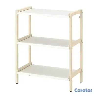 muebles y colchones - Estantería abierta IKEA EKENABBEN, álamo/blanco 3