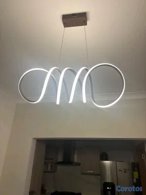 decoración y accesorios - Lámpara de techo LED anillos en espiral, diseño moderno -comedor o sala 3