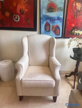 muebles y colchones - 2 Butaca de respaldo alto para retapizar – buen ar