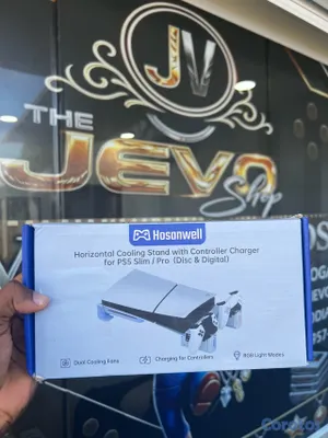 consolas y videojuegos - base horizontal de refrigeración y carga de mandos PS5 Slim y Pro 7