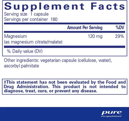 Salud y Equipamiento Médico - Citrato De Magnesio 120mg Pure - U - Unidad A $1761 2