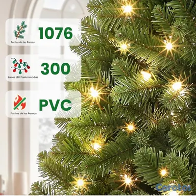 decoración y accesorios - Árbol de navidad nuevo con luces  3