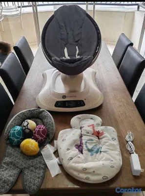 coches y sillas - Columpio Mecánico 4moms MamaRoo4 + Reductor de Recién Nacido 2