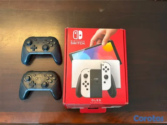 consolas y videojuegos - NINTENDO SWITCH OLED + Zelda + 2 Pro Controles 6