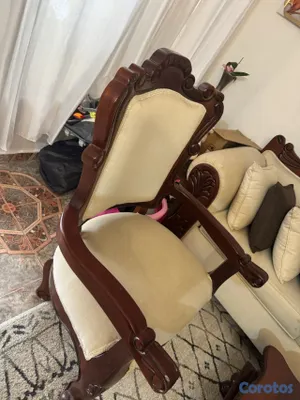 muebles y colchones - juego de mueble en caoba  4