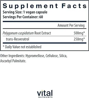 Salud y Equipamiento Médico - Resveratrol 250mg - 60 Capsulas 2