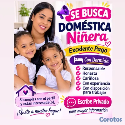 empleos disponibles - Doméstica /Niñera  2