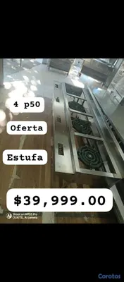 cocina - Estufa industrial 4 hornillas p50 en acero inoxidable  2
