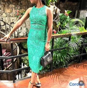 Vestido verde S con una sola puesta