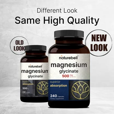 Salud y Equipamiento Médico - Glicinato De Magnesio 500 Mg 100% Quelado Naturebell 480 Cap 2