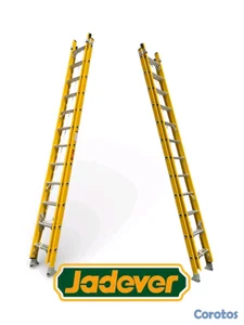escalera telescopica en fibra de vidrio 28 pies 