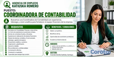 COORDINADORA DE CONTABILIDAD