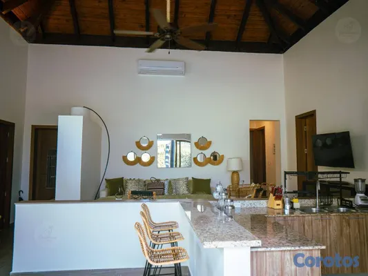 casas vacacionales y villas - Green Village, Cap Cana: villa amueblada con jacuzzi y jardín 2